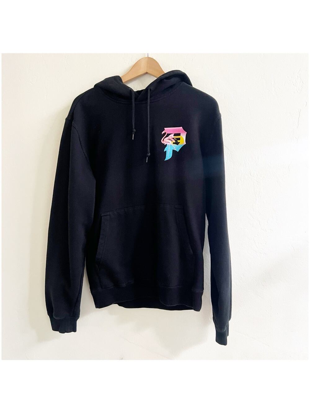 Primitive Men’s Skateboarding Hoodie With Colorful Logo Florida Size Small Black